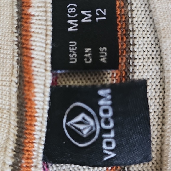 Volcom Cream and Orange Fitted Ribbed T-Shirt. Size Meduim 8. - Picture 7 of 7